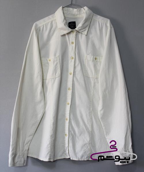پیراهن کبریتی سفید ساده کد 102